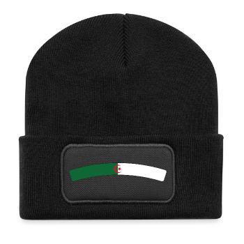 Algerian flag - Recycled Patch Beanie - black - Front