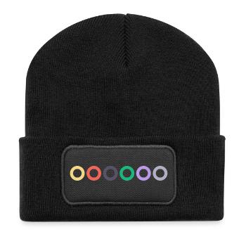 Buy Guitar Strings | Guitar Lessons, Music - Recycled Patch Beanie - black - Front