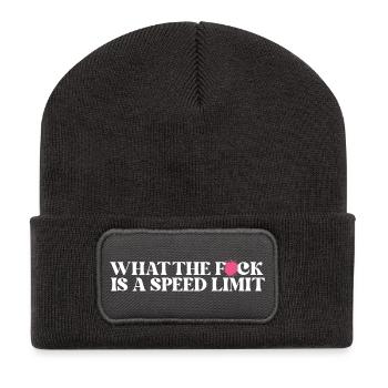 Voiture - Beanie recyclé à patch - charbon - Devant