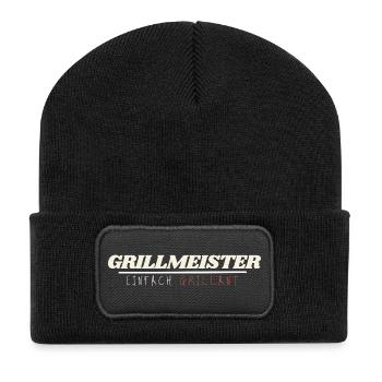 Grillmeister: Einfach Grillant – Das Familien-BBQ - Recycelte Patch Beanie - Schwarz - Vorne