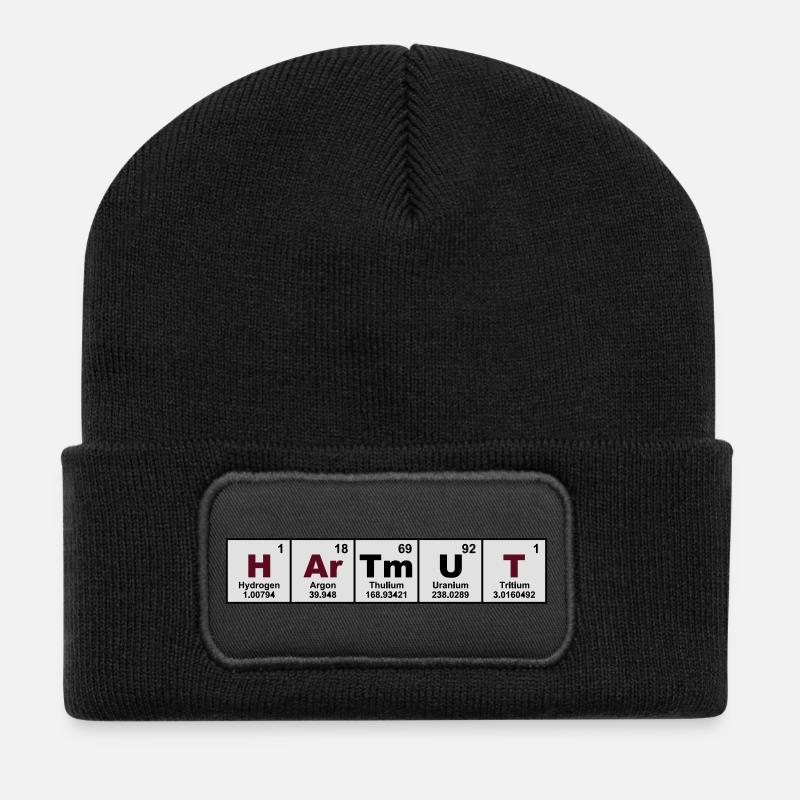 hartmut - Recycelte Patch Beanie - Schwarz