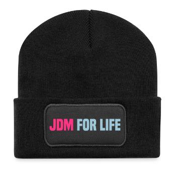 JDM for Life - Recycled Patch Beanie - black - Front