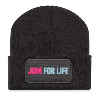 JDM for Life - Recycled Patch Beanie - dark grey - Front