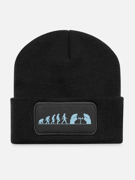 évolution échec - Beanie recyclé à patch - noir