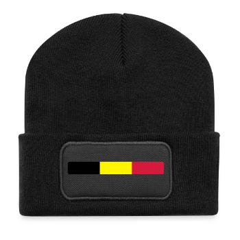 Belgique (V) - Beanie recyclé à patch - noir - Devant