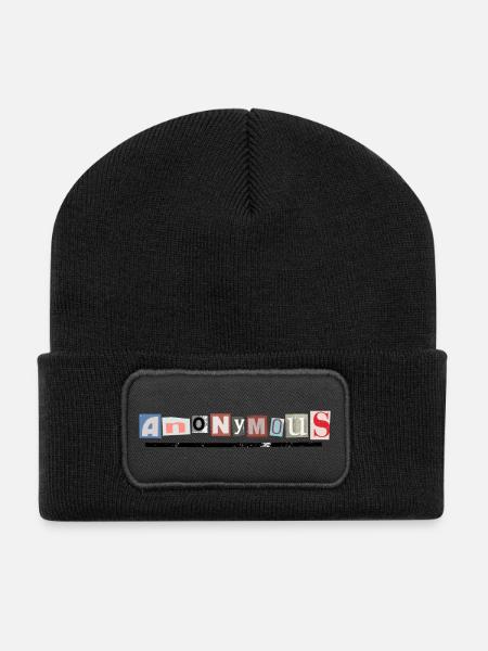 Anonymous - Recycelte Patch Beanie - Schwarz