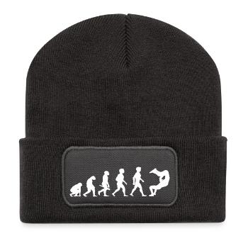 Evolution Catcher wrestler wrestler wrestling - Recycled Patch Beanie - dark grey - Front
