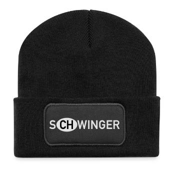 Schwinger Schweiz - Recycelte Patch Beanie - Schwarz - Vorne