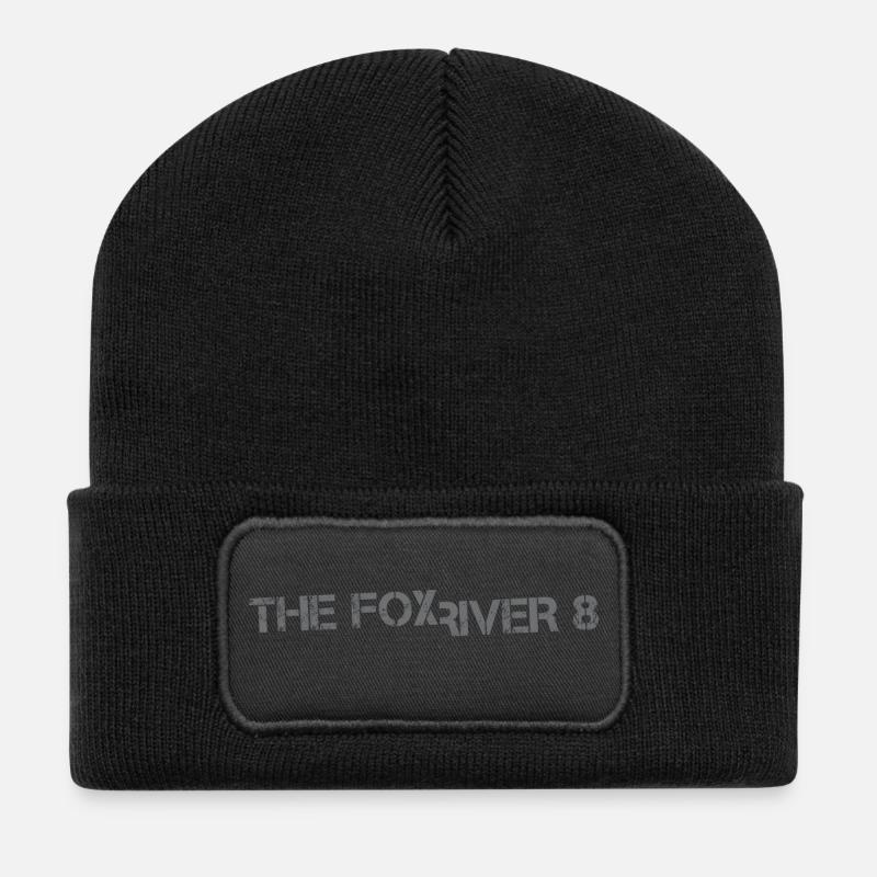 The Fox River 8 - Recycled Patch Beanie - black