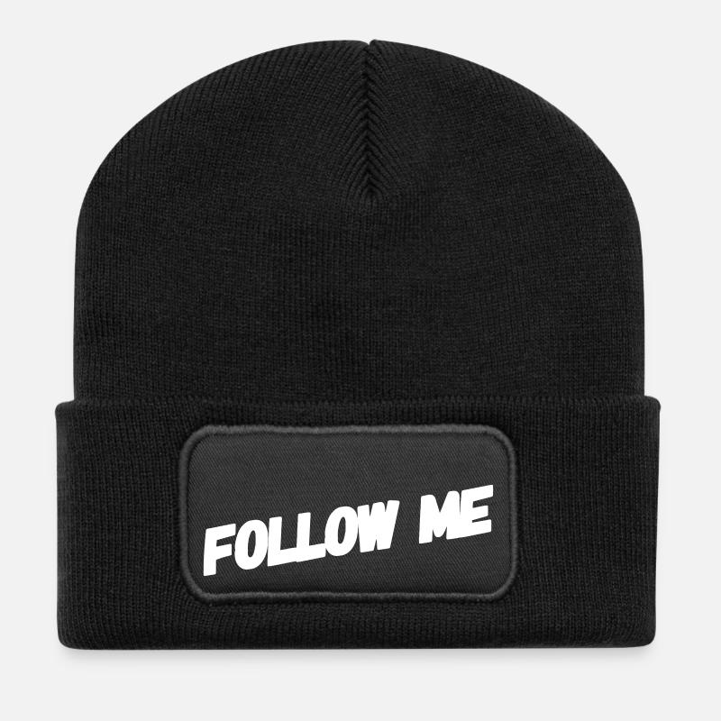 z Lus rw follow me 36 - Recycled Patch Beanie - black