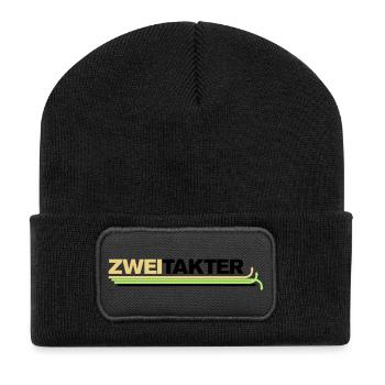 zweitakter_claim - Recycelte Patch Beanie - Schwarz - Vorne