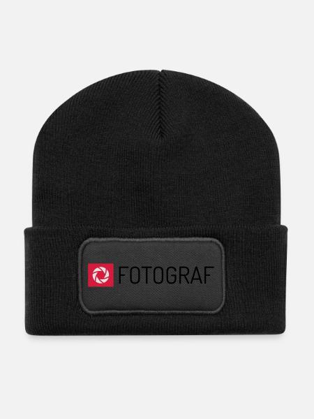 Fotograf - Recycelte Patch Beanie - Schwarz