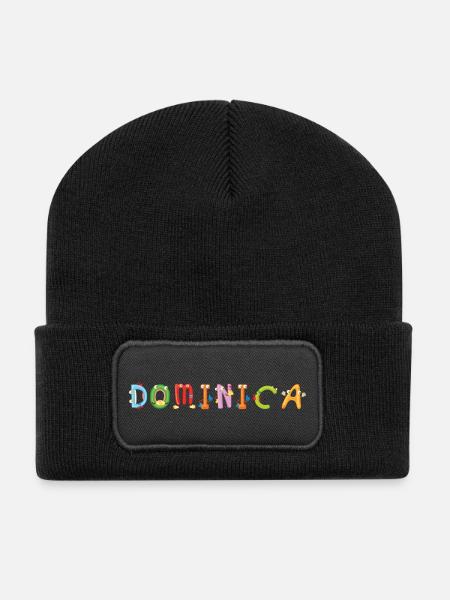 Dominica - Recycelte Patch Beanie - Schwarz