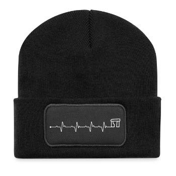 Battement de cœur Stonehenge - Beanie recyclé à patch - noir - Devant
