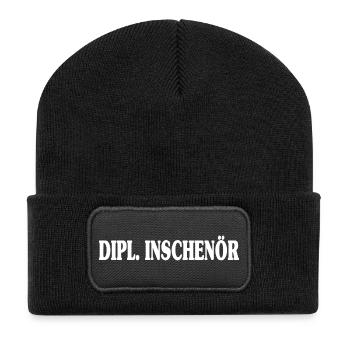 Ingenieur Inschenör Cooler Spruch Humor - Recycelte Patch Beanie - Schwarz - Vorne