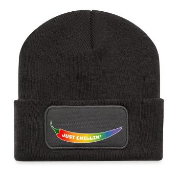 T-Shirt CSD Rainbow Chili just chillin - Beanie recyclé à patch - charbon - Devant