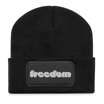 FREEDOM - Recycelte Patch Beanie - Schwarz - Vorne