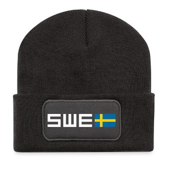 Schweden - Recycelte Patch Beanie - Dunkelgrau - Vorne