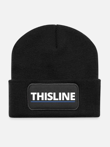 The Blue Line - Recycled Patch Beanie - black