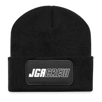 JGA Crew Junggesellenabschied - Recycelte Patch Beanie - Schwarz - Vorne