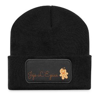 Logo marque Jéjé L'Épicé - Beanie recyclé à patch - noir - Devant