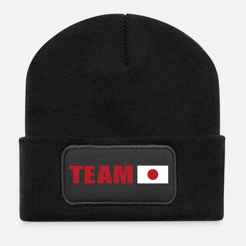 Support-Team Japan - Recycelte Patch Beanie - Schwarz