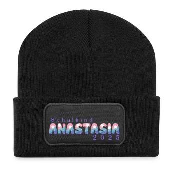 Schulkind 2025 - Recycelte Patch Beanie - Schwarz - Vorne