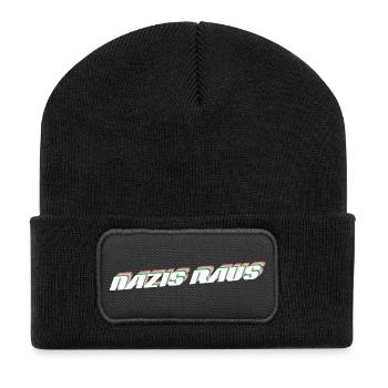 Nazis Out | Retro Political Design - Recycled Patch Beanie - black - Front