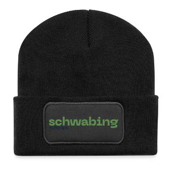 Schwabing Munich district - Recycled Patch Beanie - black - Front