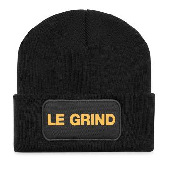Le Grind – Motivation Statement Design Fan - Recycled Patch Beanie - black - Front