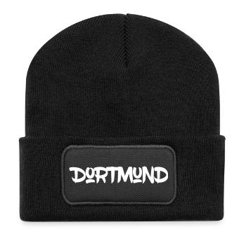 Dortmund - Ruhrpott - NRW - Zeche - Zollverein - Recycelte Patch Beanie - Schwarz - Vorne