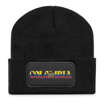 Colombian Flag Colombia Love - Recycled Patch Beanie - black - Front