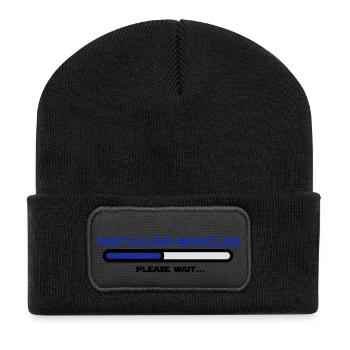 installing muscles 2 - Beanie recyclé à patch - noir - Devant