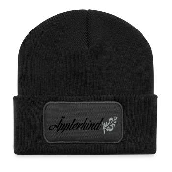 Äpplerkind Frankfurt - Recycelte Patch Beanie - Schwarz - Vorne