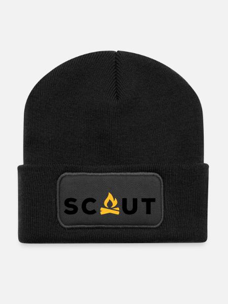 Scout - Recycelte Patch Beanie - Schwarz