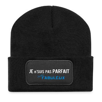 Pas Parfait mais Fabuleux 2 - Beanie recyclé à patch - noir - Devant