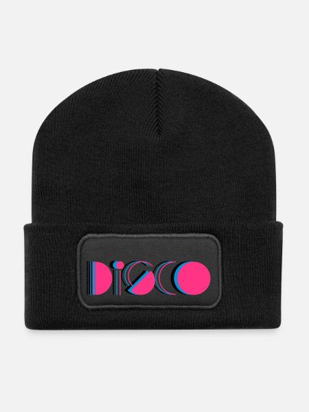 disco - Recycelte Patch Beanie - Schwarz