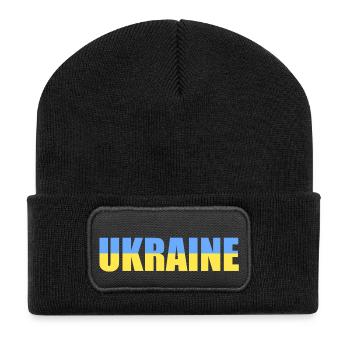ukraine - Recycelte Patch Beanie - Schwarz - Vorne