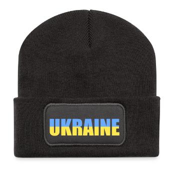 ukraine - Recycelte Patch Beanie - Dunkelgrau - Vorne