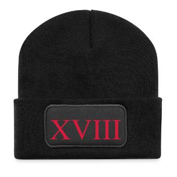 18 - Recycled Patch Beanie - black - Front