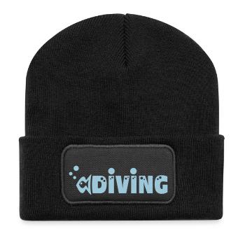 Plongeur - Beanie recyclé à patch - noir - Devant