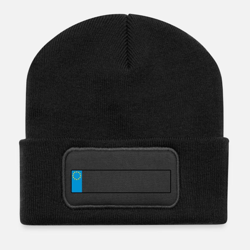 license plate europe_g1 - Recycled Patch Beanie - black