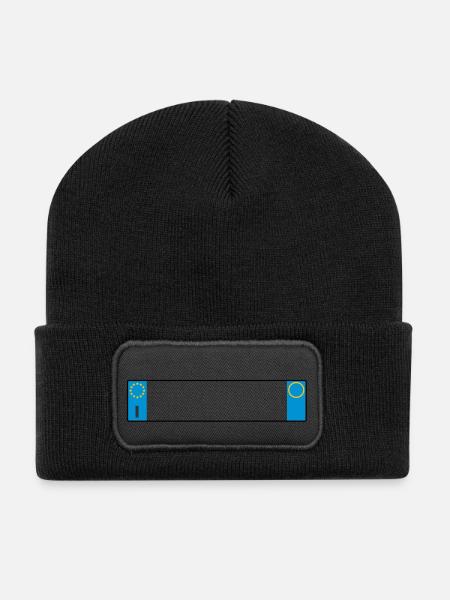 license plate Italy_g1 - Recycled Patch Beanie - black