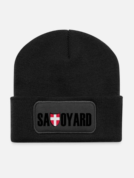 savoyard - Beanie recyclé à patch - noir