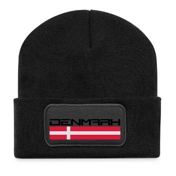 Denmark Logo Design - Recycled Patch Beanie - black - Front