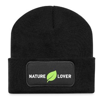 Nature Lover | Forest forest bathing nature love of nature - Recycled Patch Beanie - black - Front