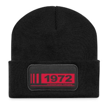Geburtstag 1972 Verdammt guter Jahrgang - Recycelte Patch Beanie - Schwarz - Vorne