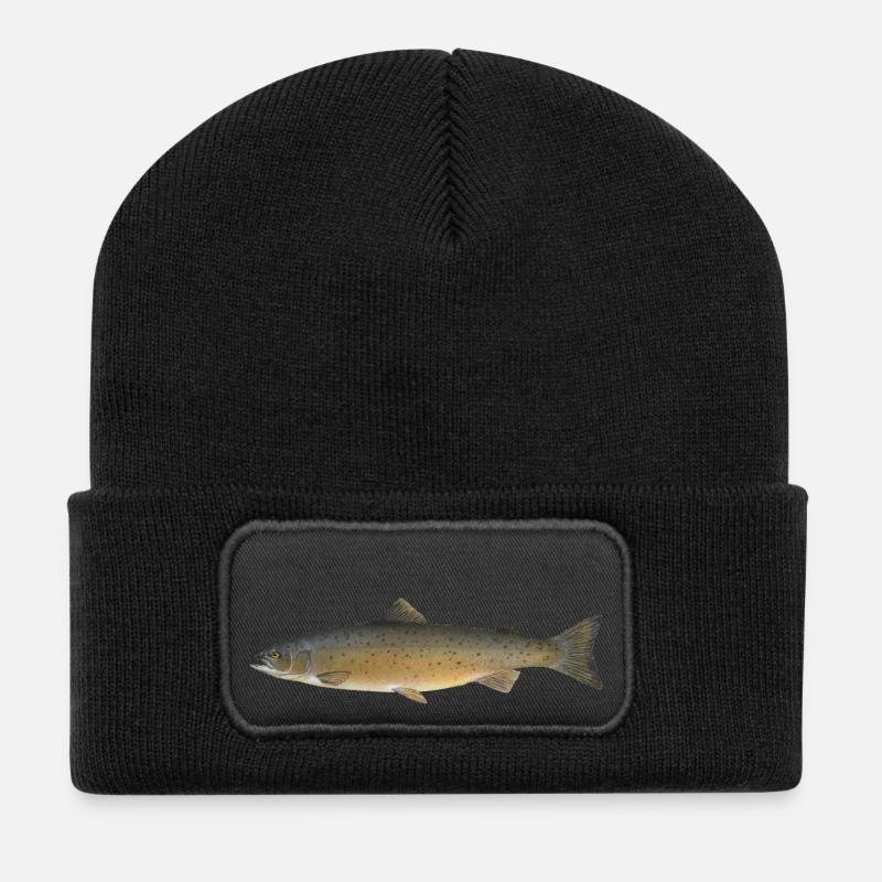 Salmon 2 - Beanie recyclé à patch - noir