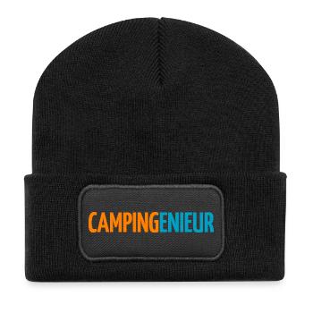 Camping Cool Funny Sayings humour ingénieur Fan - Beanie recyclé à patch - noir - Devant