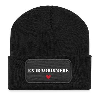 Extraordinarire - Extraordinary Mom - Recycled Patch Beanie - black - Front